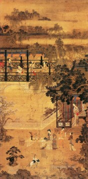 公園の古い中国のインクの女性 Oil Paintings